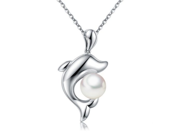 Dolphin Akoya Pearl Pendant