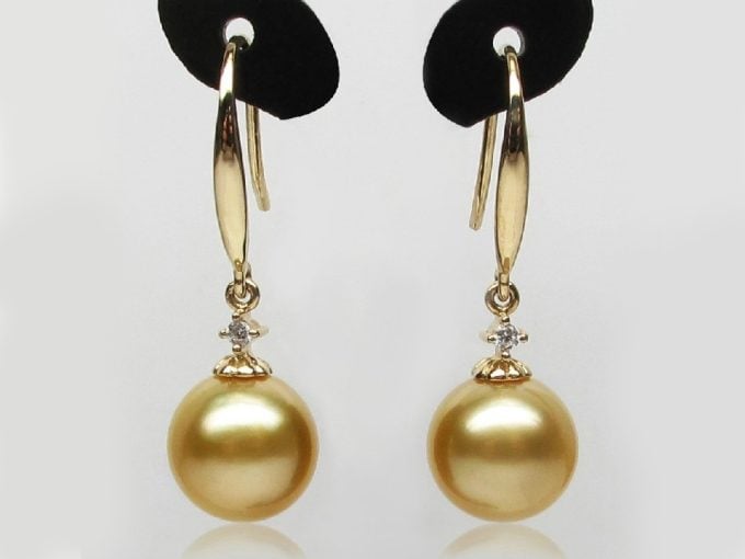 South Sea Pearl and Diamond Maddie Earrings 18K Gold