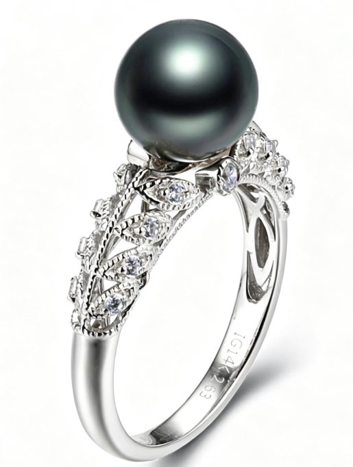 Dolphin Tahitian Pearl Ring 14K & 18K Gold