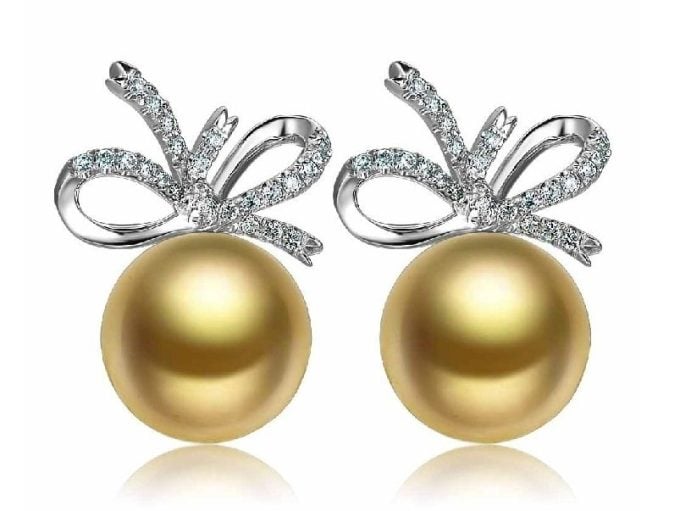 Francis South Sea Pearl and Diamond Earrings
