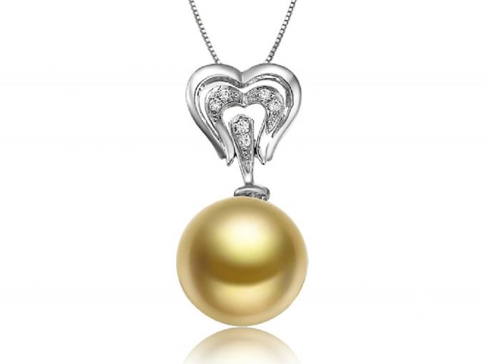 Claude South Sea Pearl and Diamond Pendant