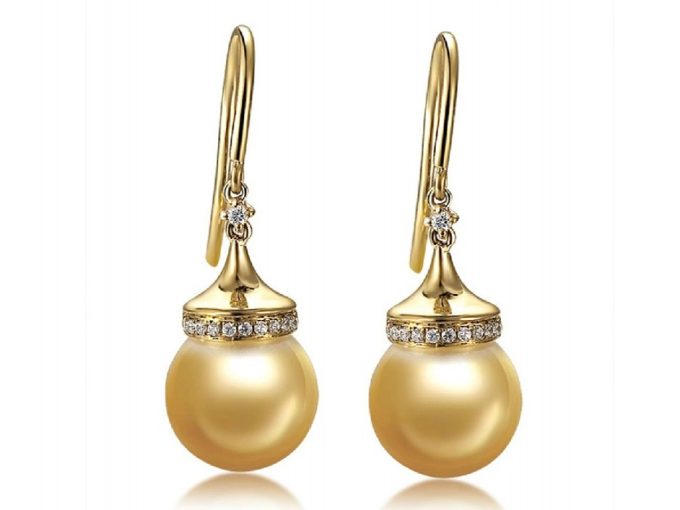 Virginie South Sea Pearl and Diamond Earrings