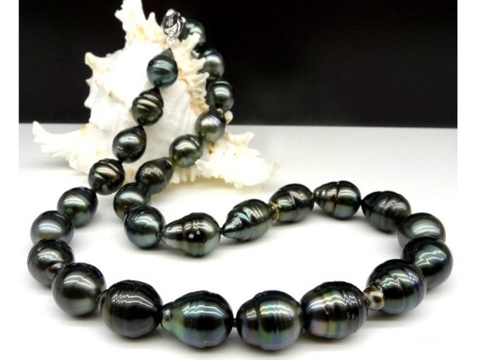 11-13.5 mm Drop Tahitian Pearl Necklace