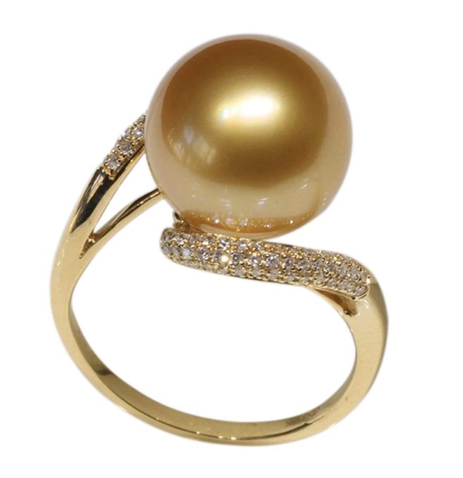 South Sea Pearl and Diamond Aria Ring