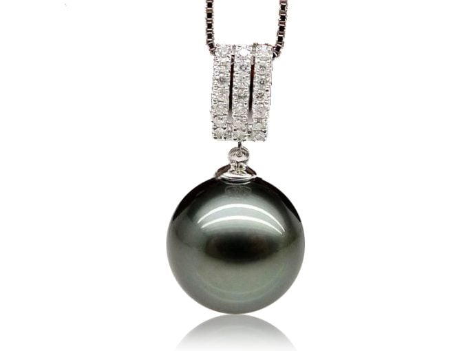Gilbert Tahitian Pearl and Diamond Pendant