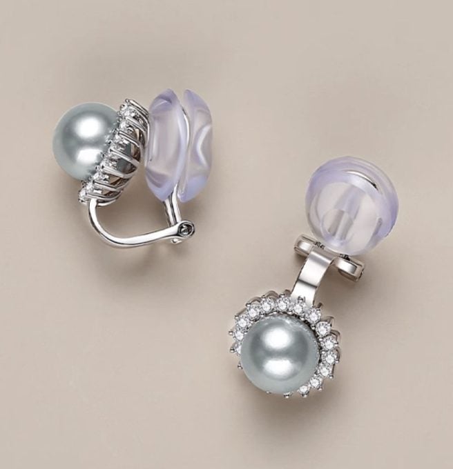 South Sea Pearl and Diamond Clip-On Laylani Earrings