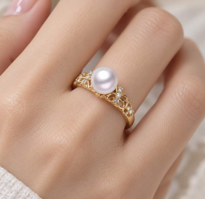 Dreamy South Sea Pearl and Diamond Ring