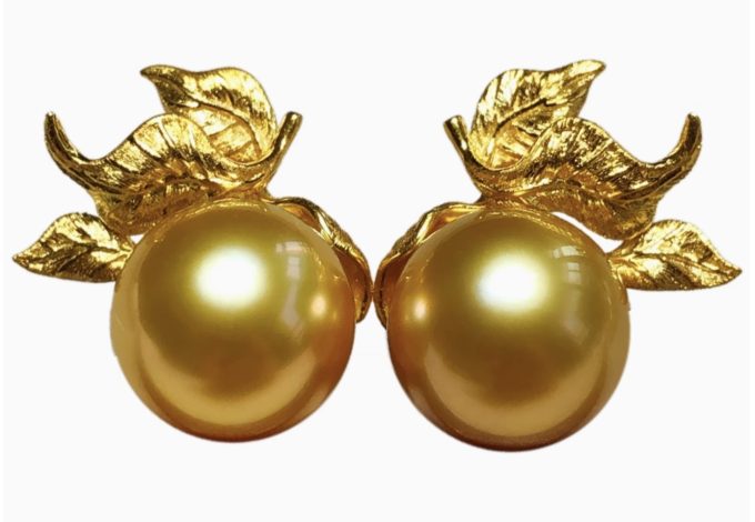 18K Gold South Sea Pearl Aubrey Earrings