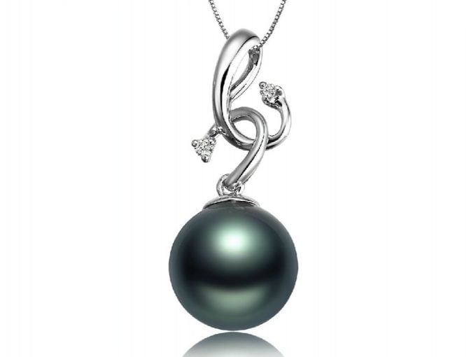 Adair Tahitian Pearl and Diamond Pendant