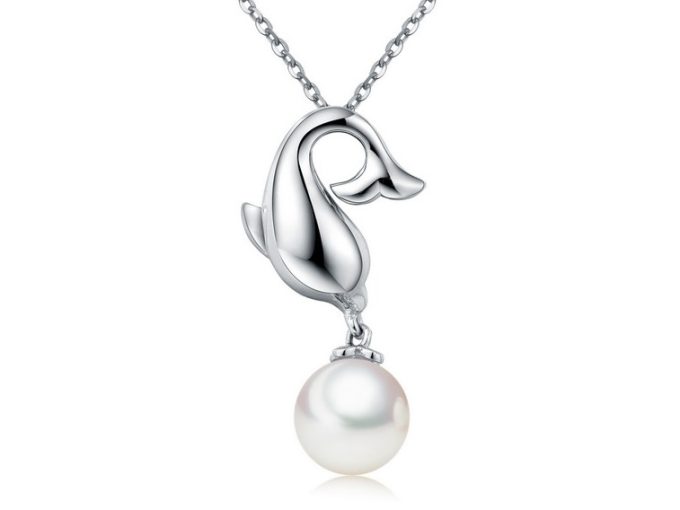 Dolphin Akoya Pearl Pendant