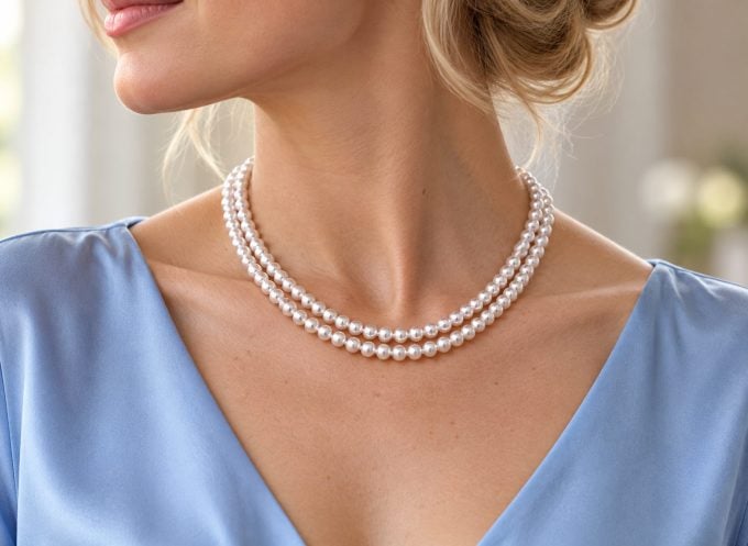 6-6.5 mm Double-Strand Akoya Pearl Necklaces