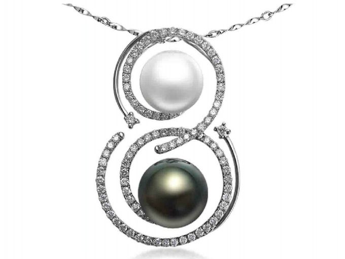 8-9 mm Akoya & Tahitian Pearl Pendant