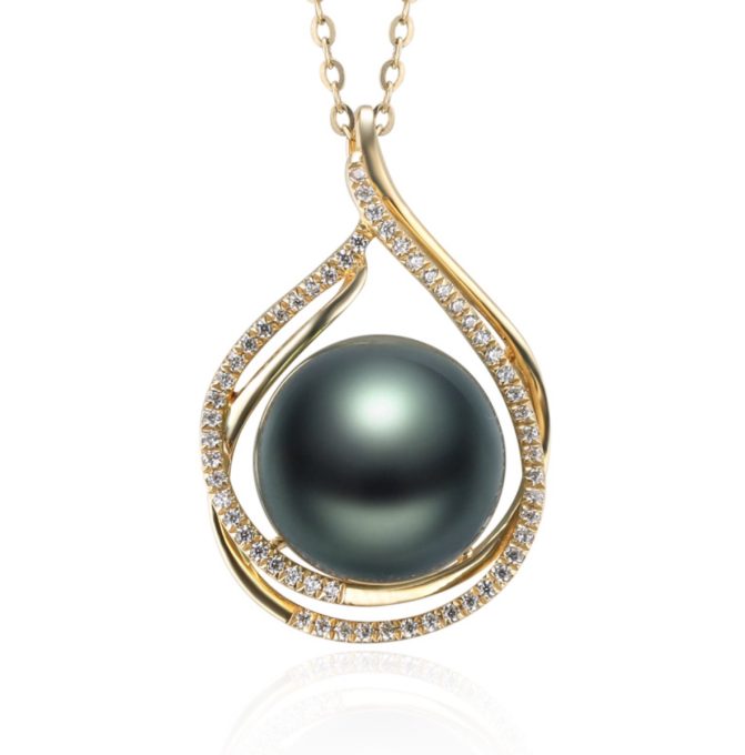 14K Gold Tahitian Pearl Jason Pendant