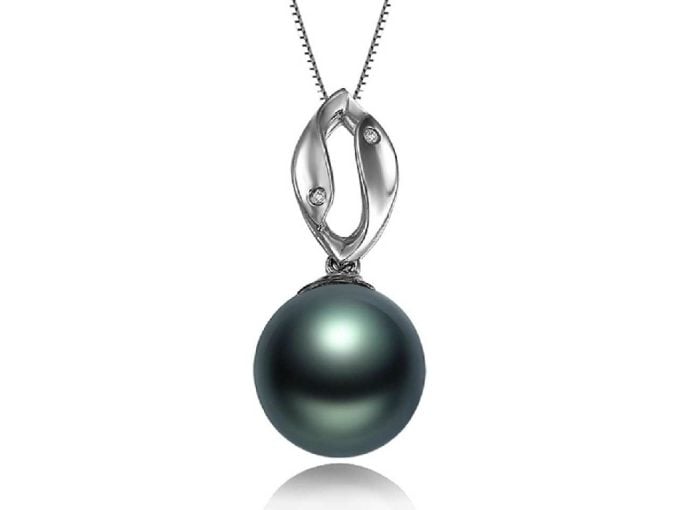 14K Gold Cyril Tahitian Pearl and Diamond Pendant
