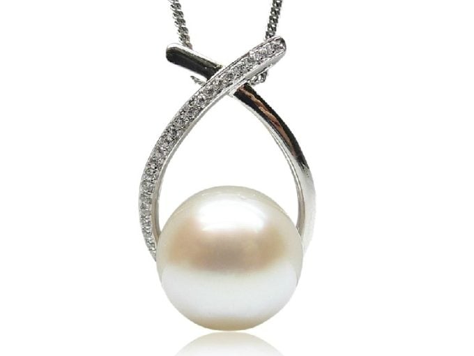 Lorene South Sea Pearl and Diamond Pendant