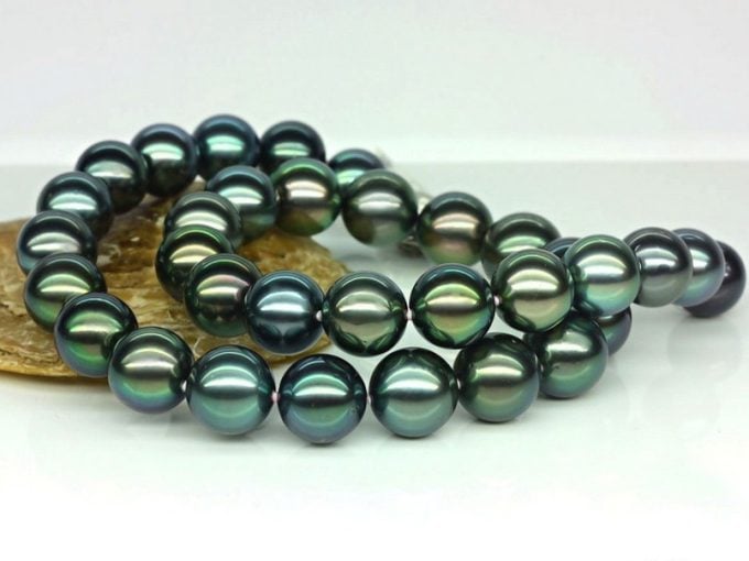 12-14 mm Tahitian Pearl Elodie Necklace Round AA