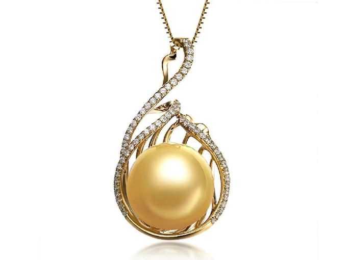 Eustache South Sea Pearl and Diamond Pendant