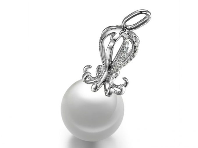 Boyd Akoya Pearl and Diamond Pendant