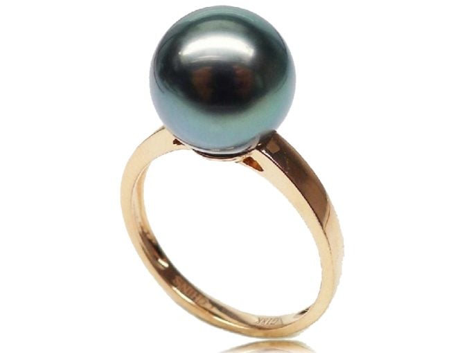 14K Gold Tahitian Pearl Johanna Ring