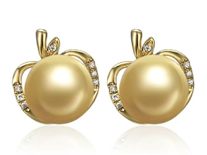 Kyle South Sea Pearl and Diamond Earrings