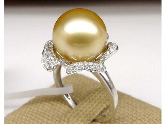 Antonia South Sea Pearl and Diamond Ring