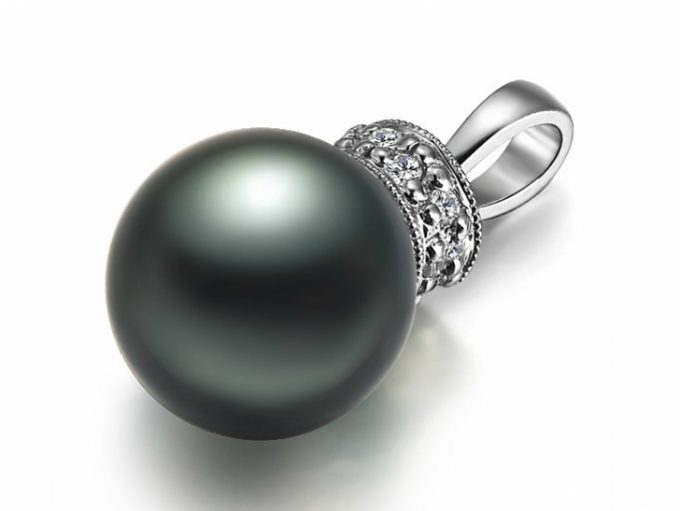 Alston Tahitian Pearl and Diamond Pendant