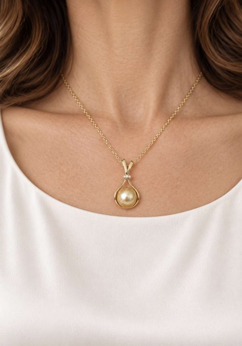 Genesis South Sea Pearl and Diamond Pendant