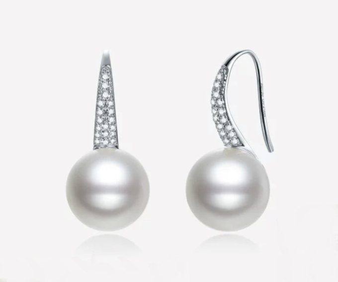 Valory South Sea Pearl and Diamond Earrings