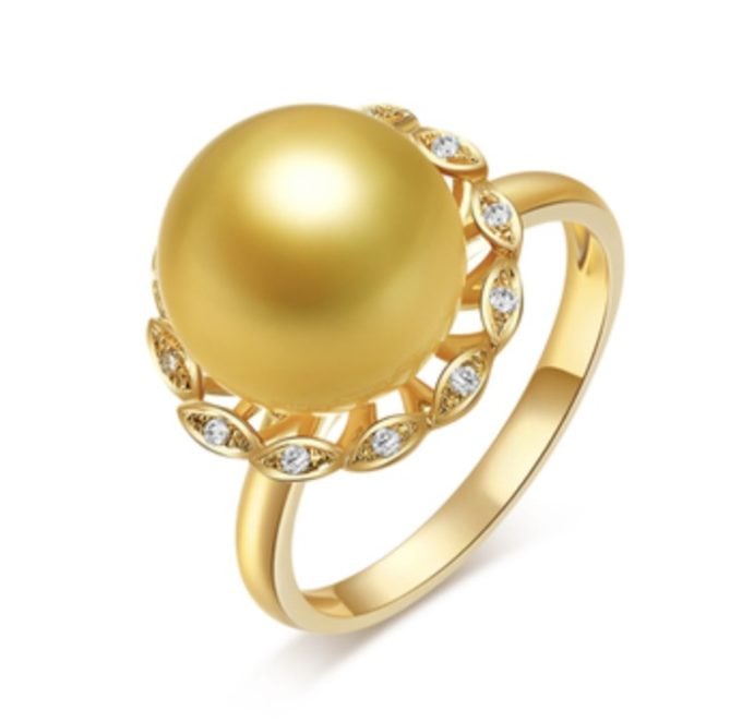 South Sea Pearl and Diamond Nora Ring