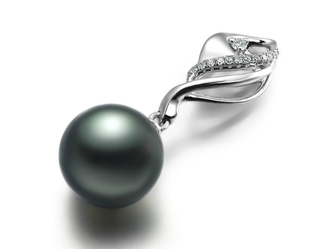 Harold Tahitian Pearl and Diamond Pendant