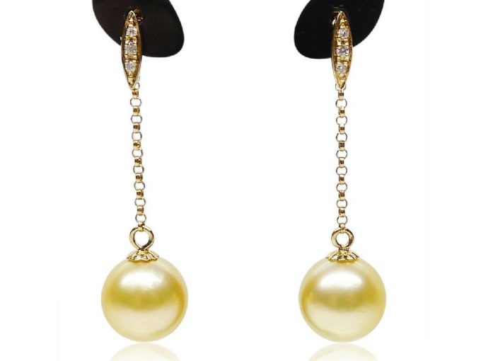 South Sea Pearl and Diamond Raina Earrings