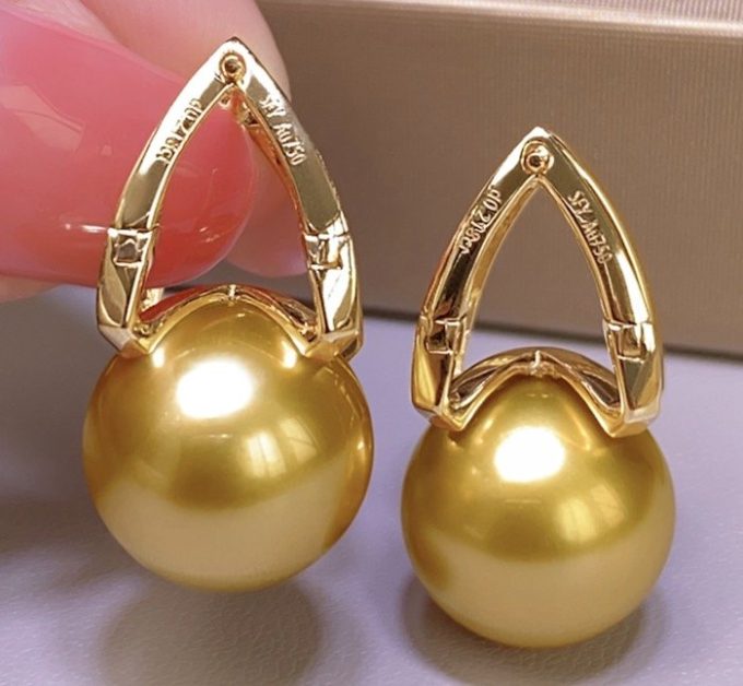 14K/18K Gold South Sea Pearl and Diamond Eliana Earrings