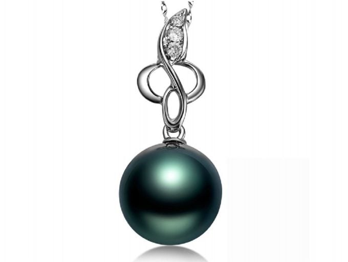 Derrick Tahitian Pearl and Diamond Pendant