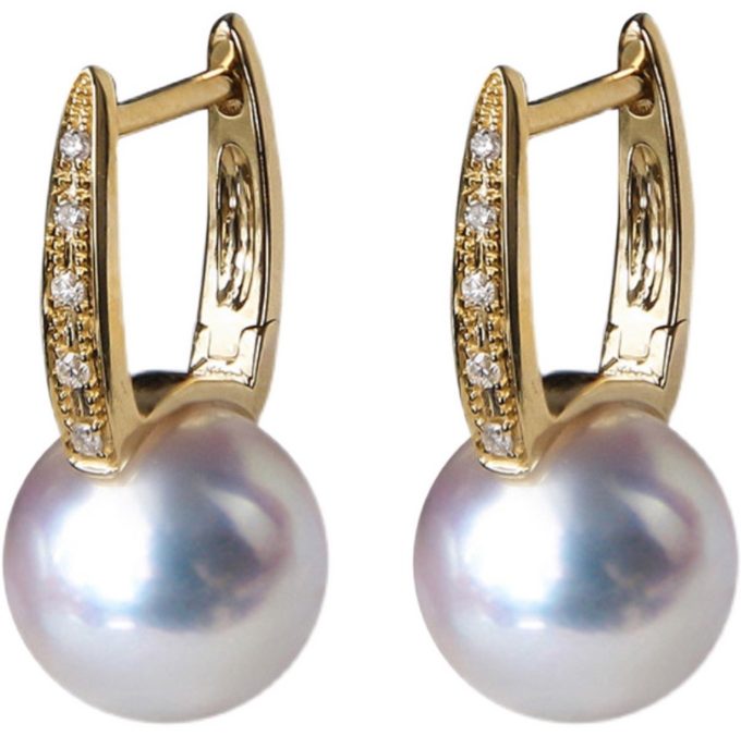 South Sea Pearl and Diamond Hadleigh Earrings