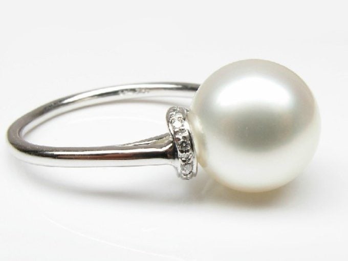 Oprah South Sea Pearl and Diamond Ring