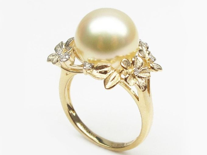Solar Collection South Sea Pearl & Diamond Ring