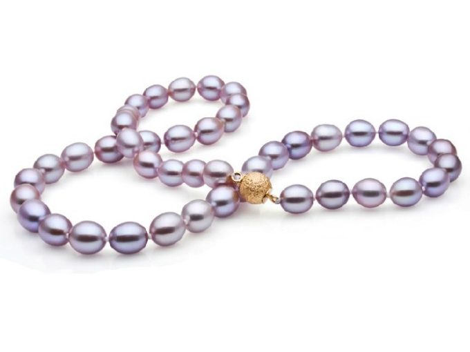 Lavender Drop Freshwater Pearl Necklace