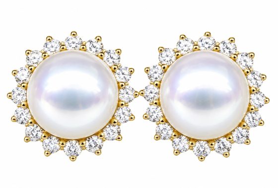 14K/18K Gold South Sea Pearl and Diamond Savannah Earrings