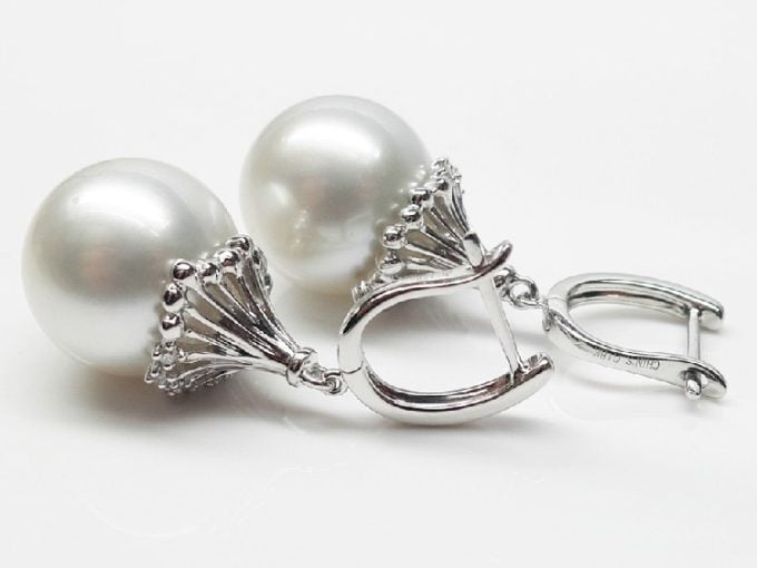 Dora South Sea Pearl and Diamond Earrings