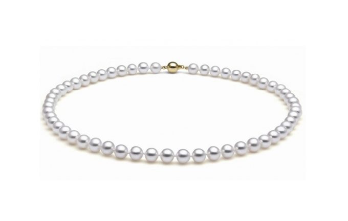 White Freshwater Pearl Necklace 6.5-7 mm AA+
