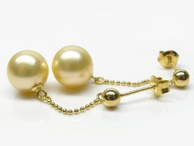 Hilda South Sea Pearl Earrings 14K Gold