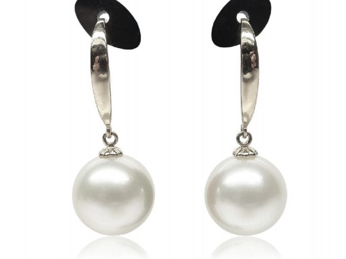 South Sea Pearl Indigo Earrings