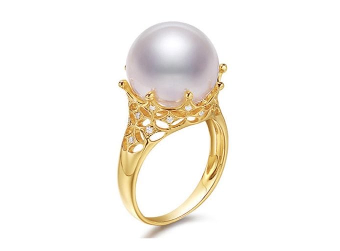 South Sea Pearl and Diamond Katherine Ring