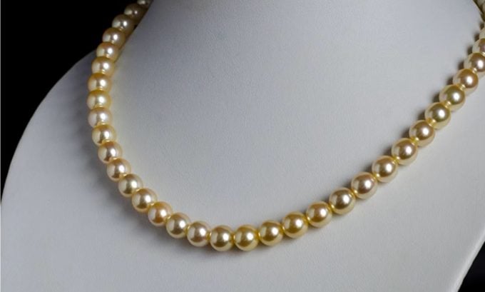 7-7.5 mm Golden Akoya Pearl Necklaces