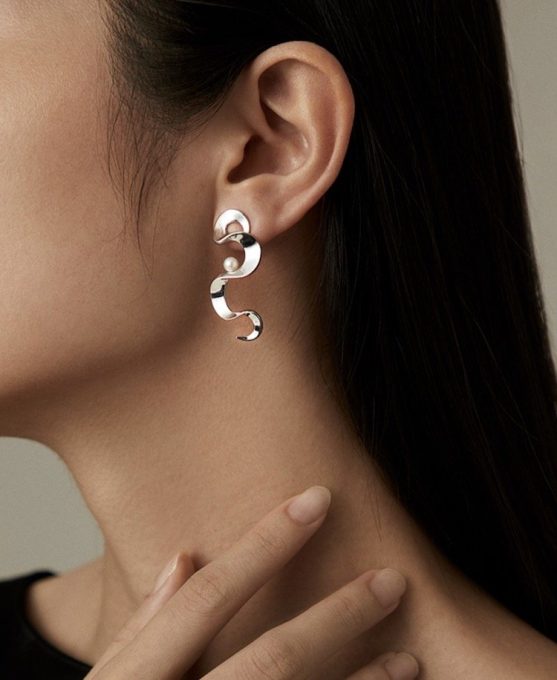 Akoya Pearl Karter Earrings 14K White Gold