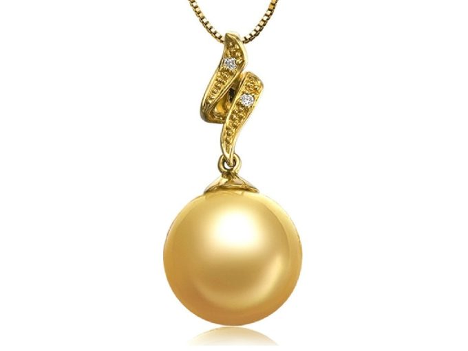Byron South Sea Pearl and Diamond Pendant