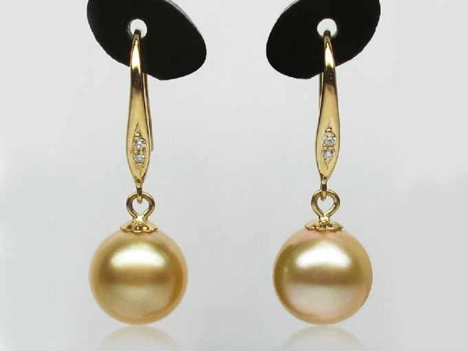 Maeve South Sea Pearl and Diamond Earrings