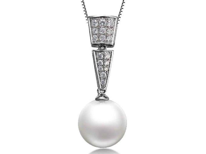 Harley Akoya Pearl and Diamond Pendant