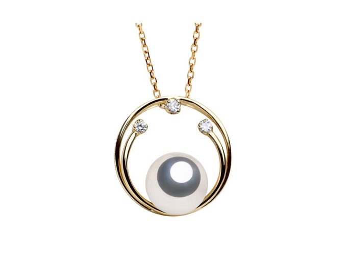 Akoya Pearl and Diamond Pendant