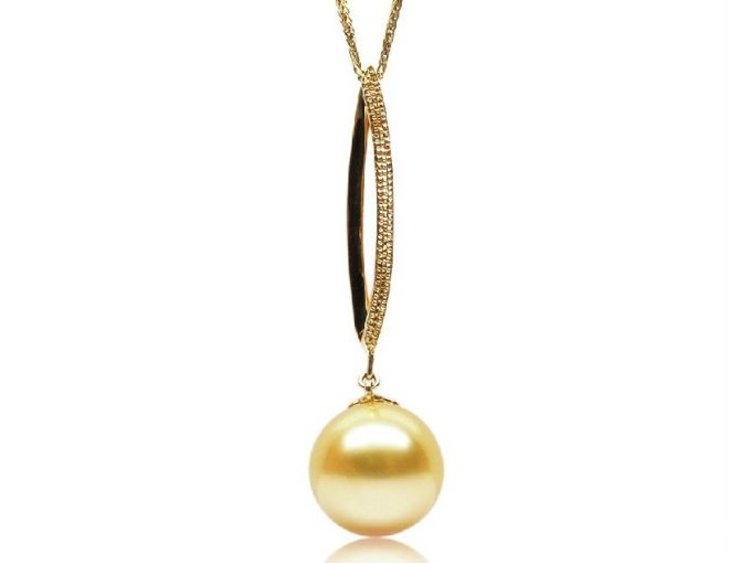 Pervenche South Sea Pearl Pendant 14K or 18K Gold